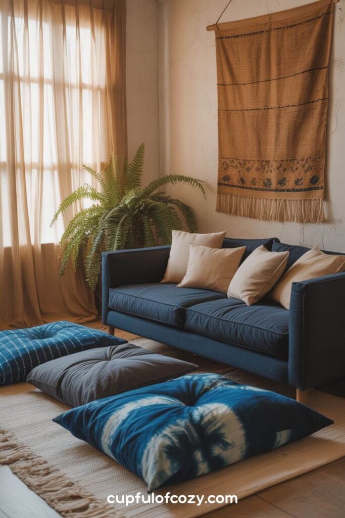 Floor Pillows From Repurposed Fabric