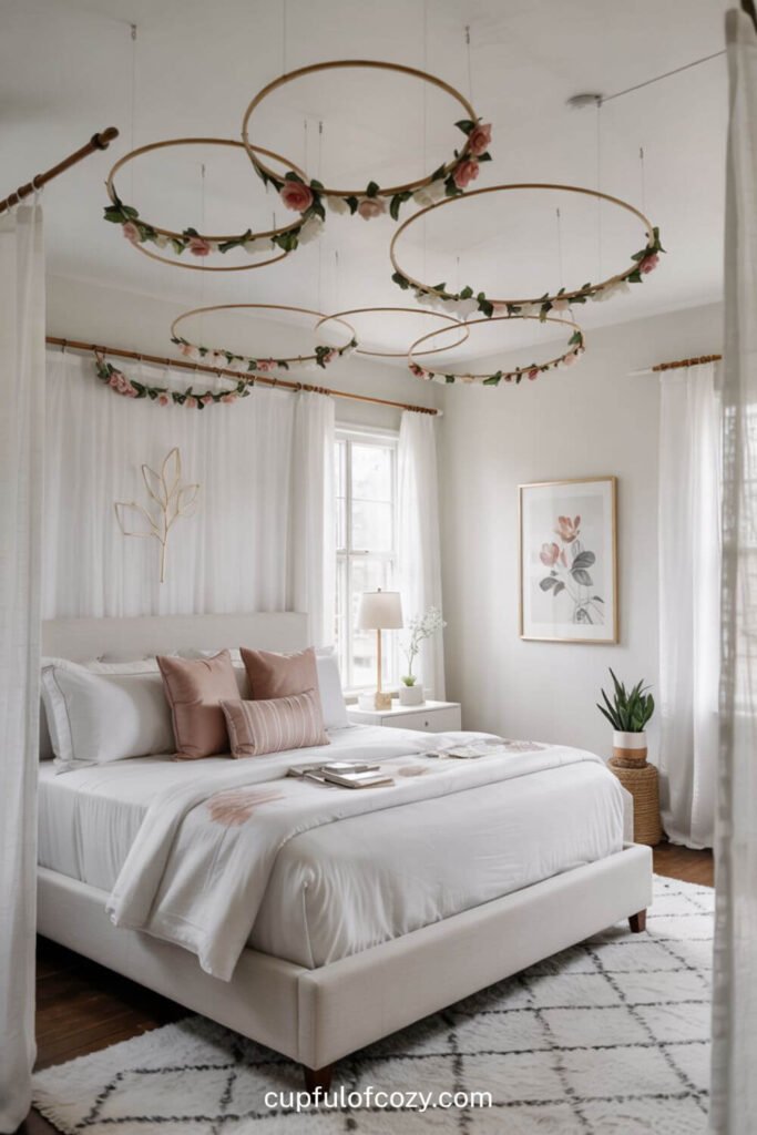 Floral Hoop Chandelier Canopy