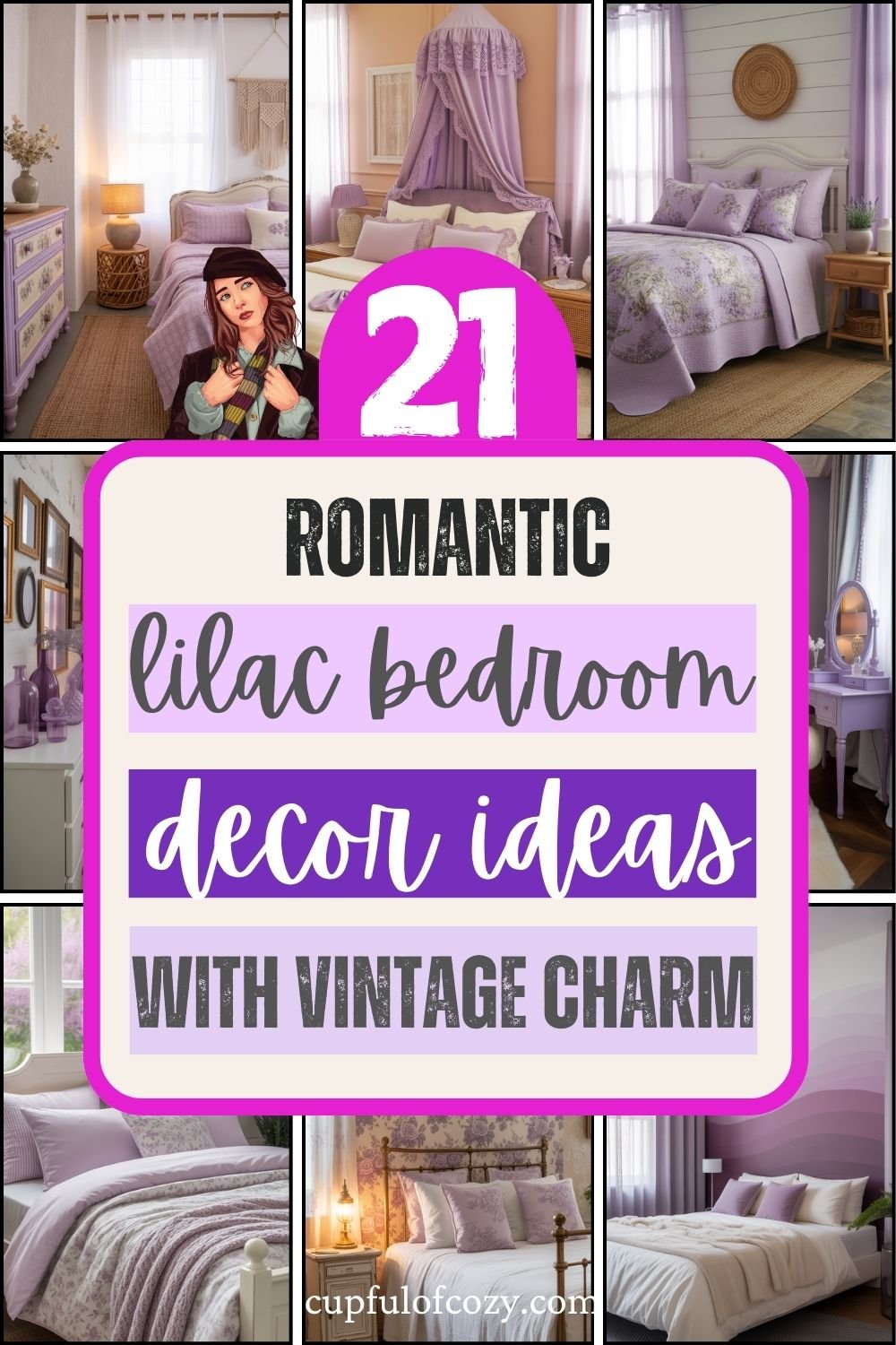 21 Romantic Lilac Bedroom Ideas For Girls with Vintage-Inspired Charm