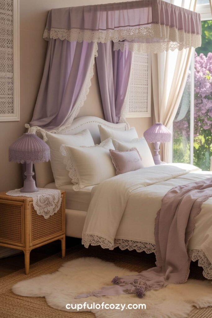Lilac Lace Accents For Delicate Vintage Touches