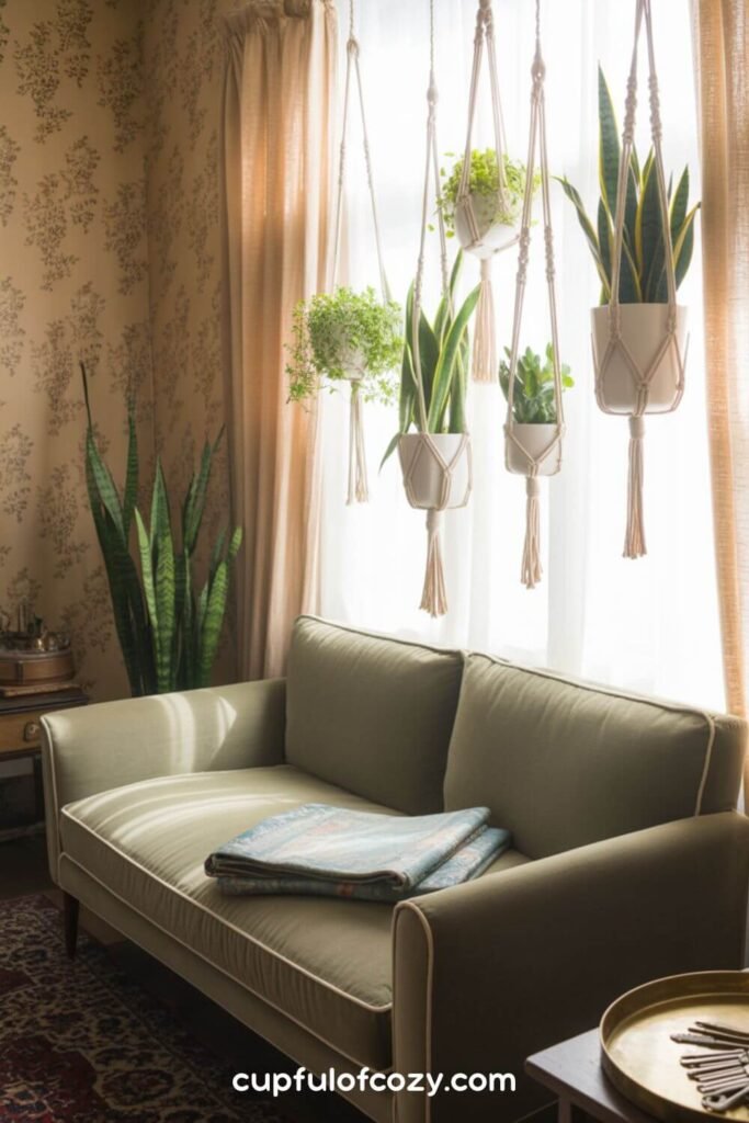 Macramé Plant Hangers with Modern Pots