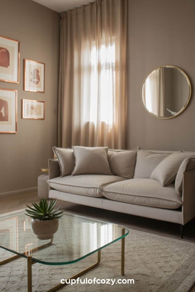 Metallic Accents That Pop Against Grey
