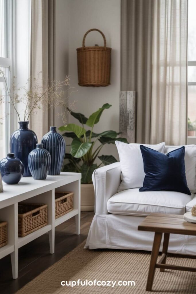Mismatched Navy Blue Ceramics