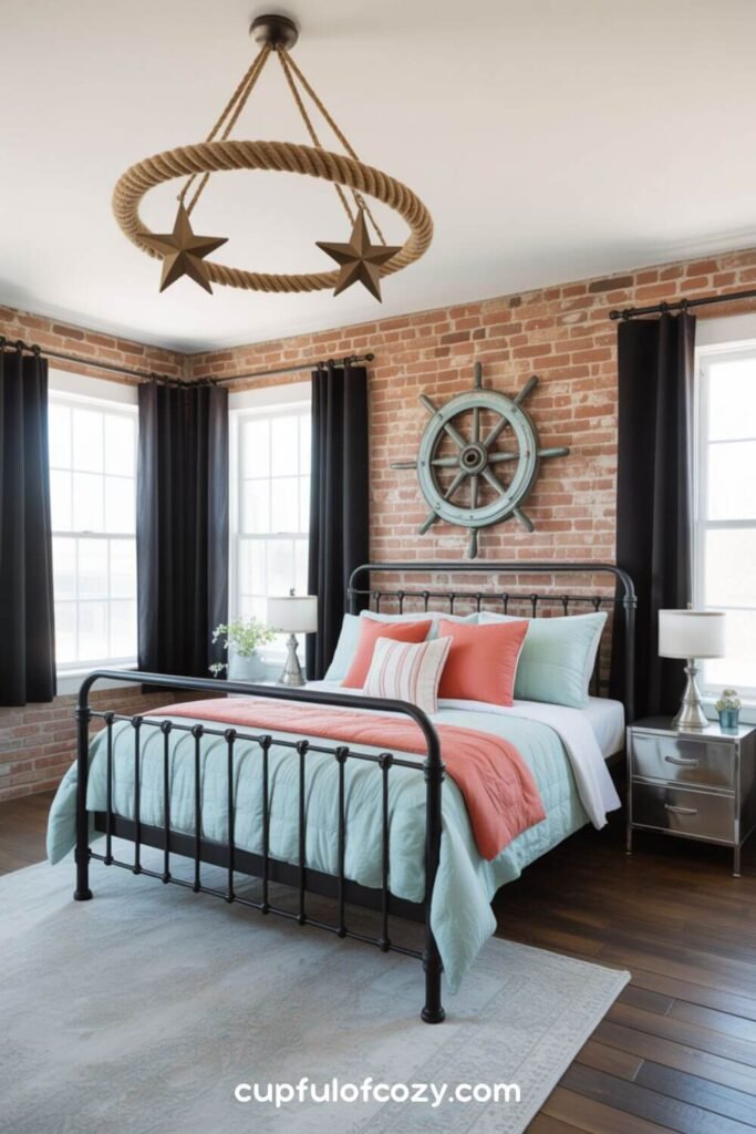 Mixed-Metal Lighting with Nautical and Western Touches