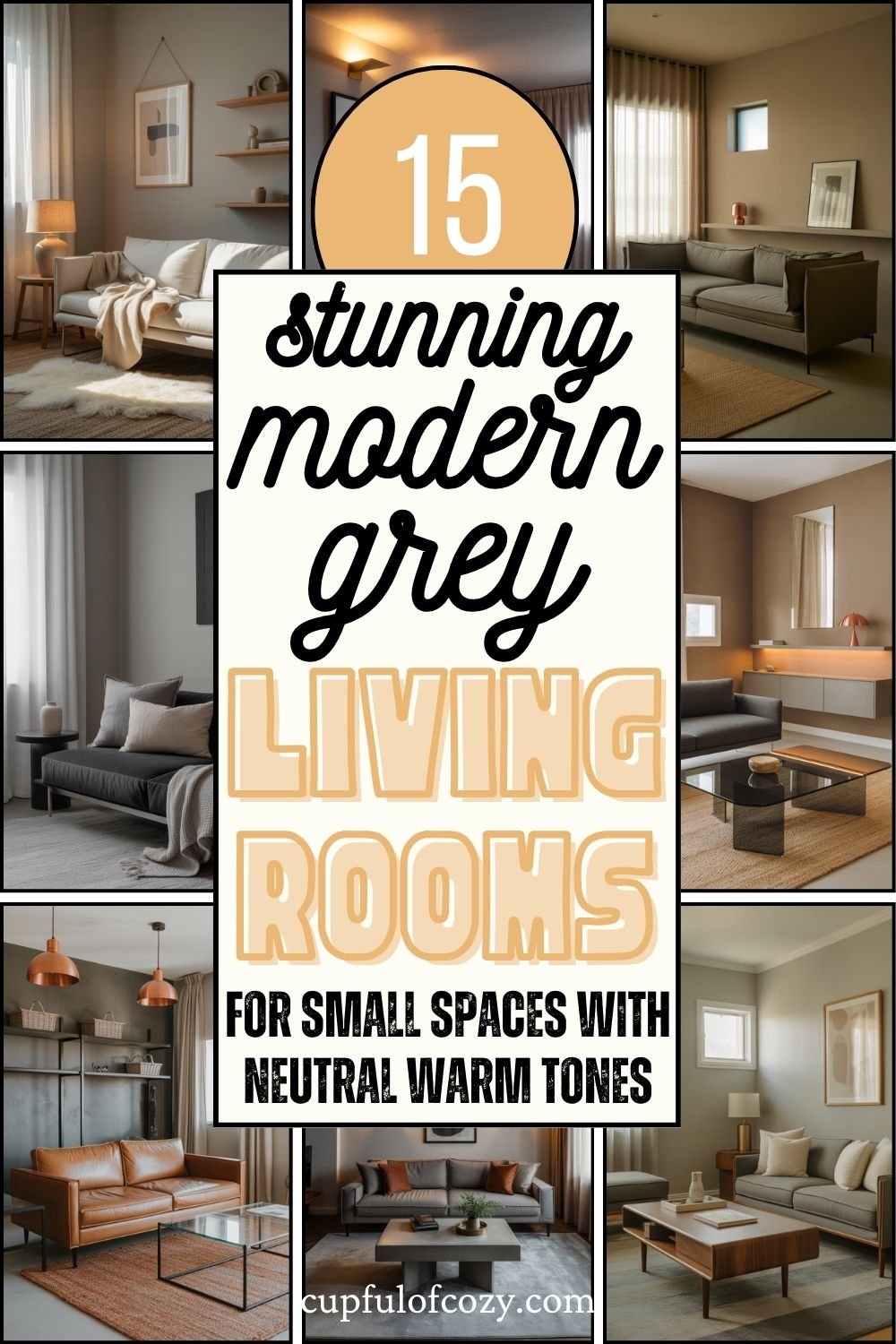 15 Modern Grey Living Room Ideas for Small Spaces with Neutral Warm Tones