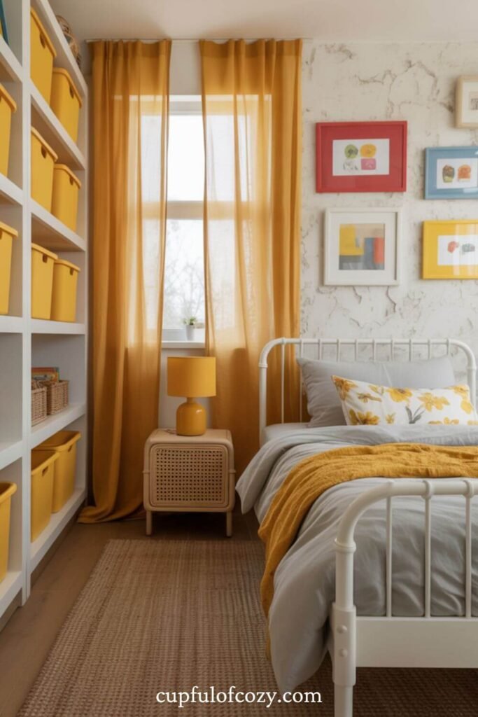 Mustard Accent Storage_ The Clutter-Busting Color Pop