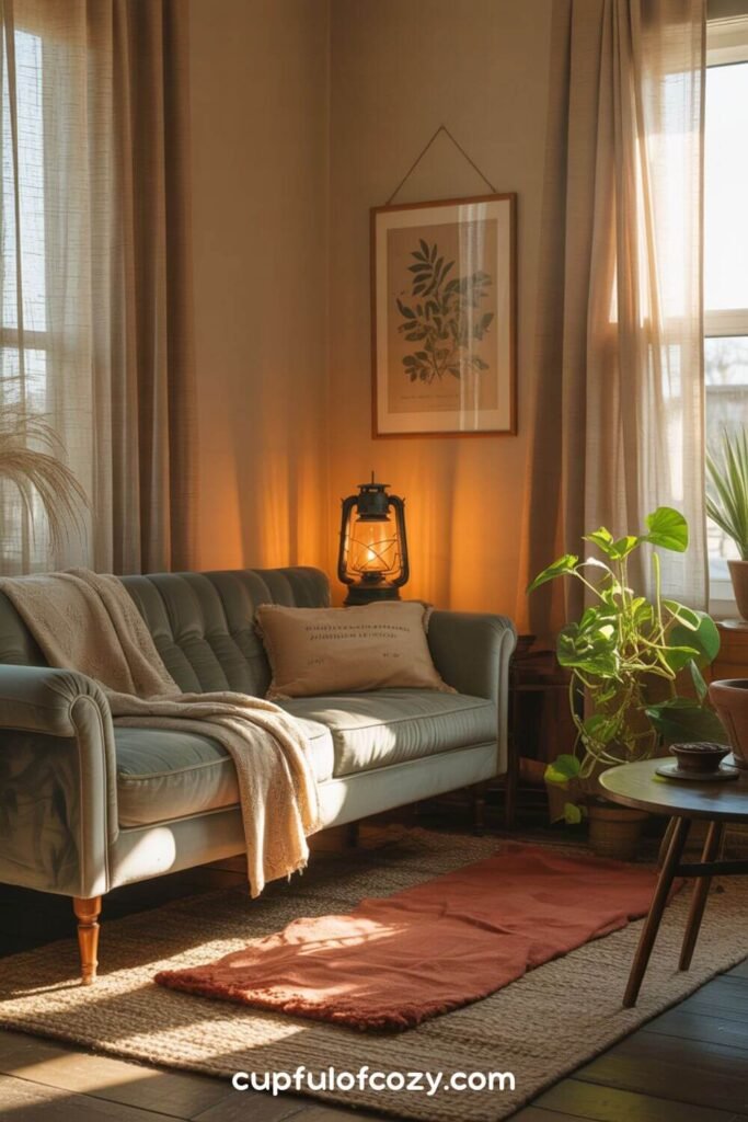 Natural Fiber Rugs Layered with Vintage Finds