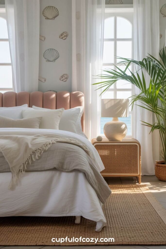 Pink Velvet With Grey Linen