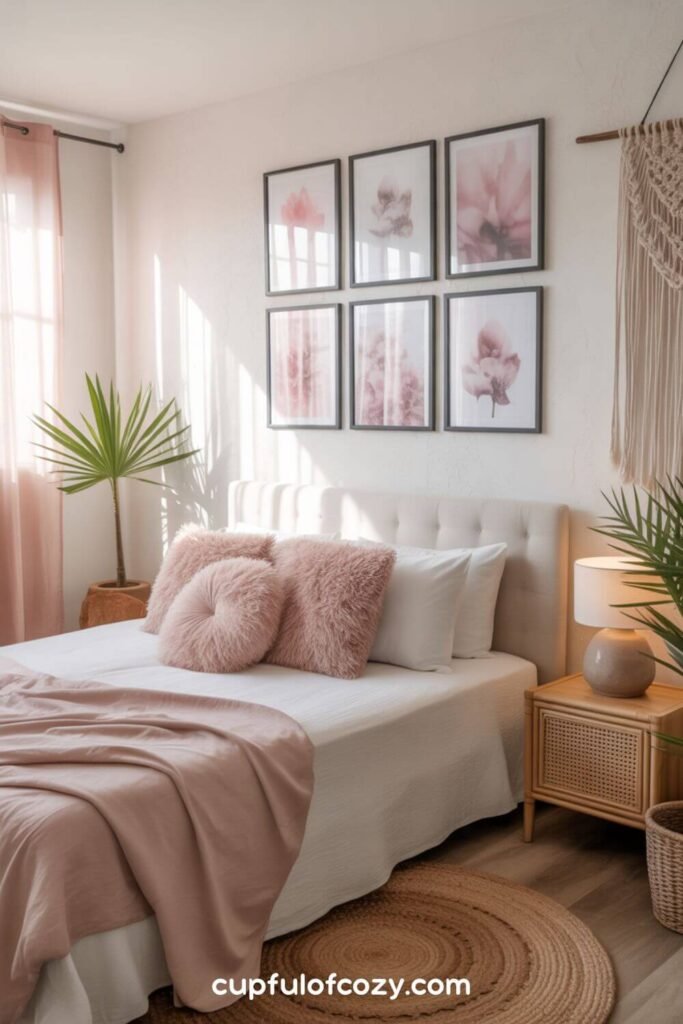 Pink and Grey Botanical Prints