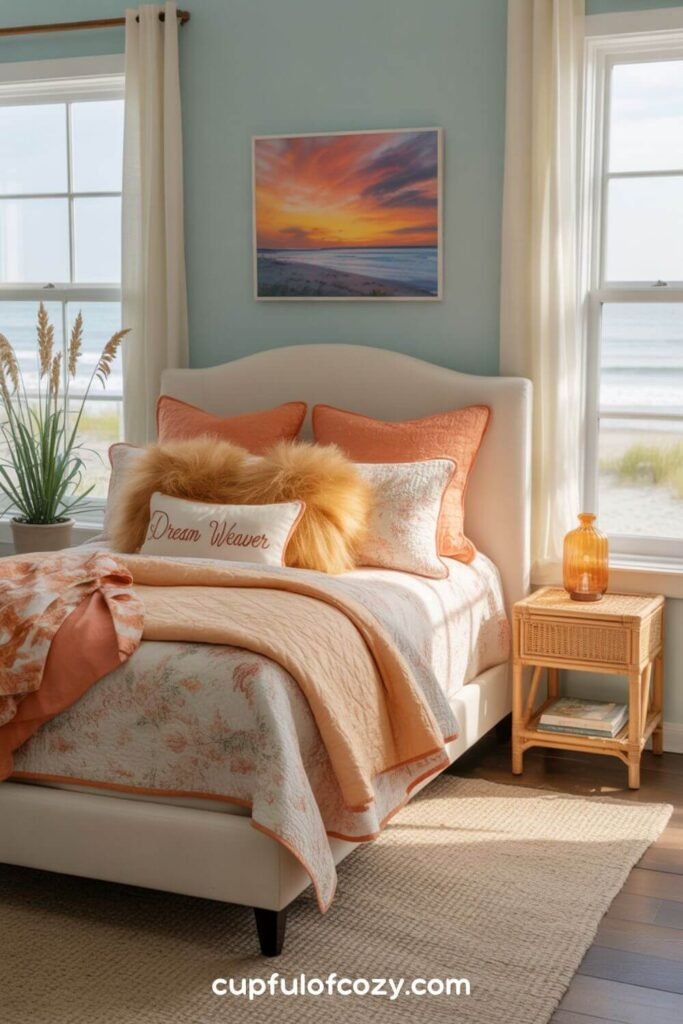 Serene Sunset Color Scheme with Campfire Touches