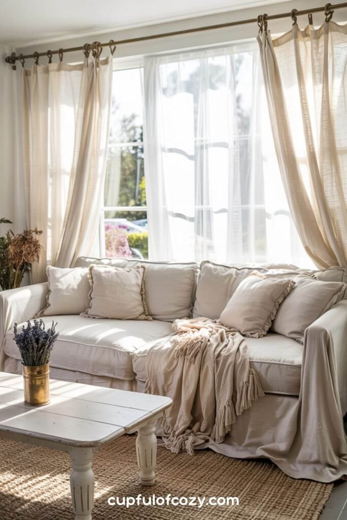 Soft, Billowy Sheer Curtains For Dreamy Light