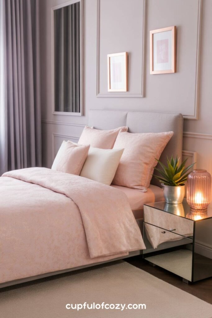 Soft Grey Base With Rose Gold Accents