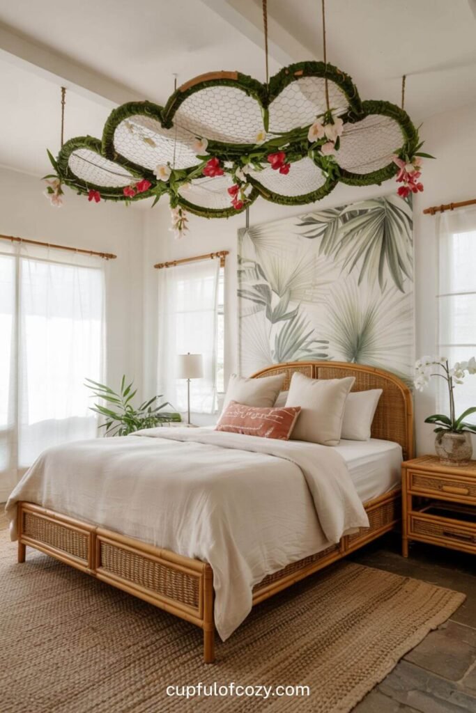 Suspended Floral Cloud Island