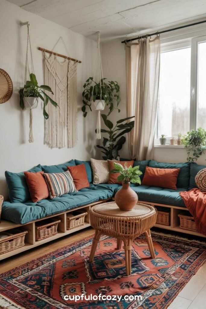 Tera Cotta Small Apartment Living Room