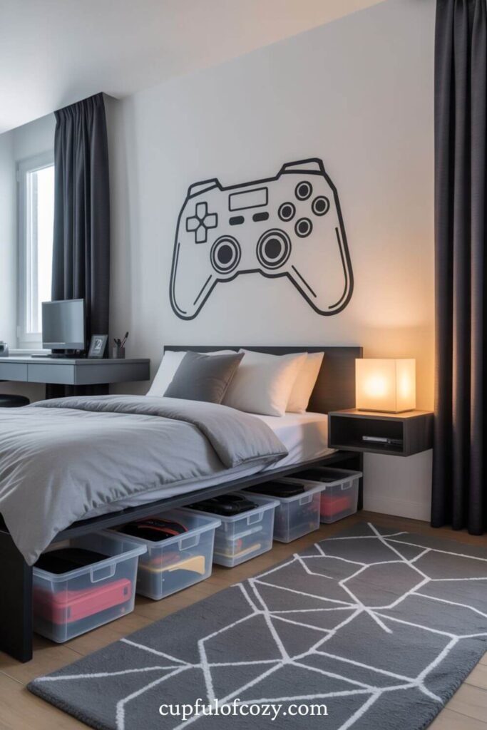 Under-Bed Rolling Storage For Gaming Gear