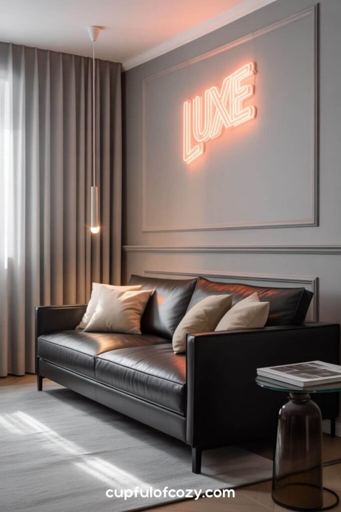 Vertical Grey Stripes for Height