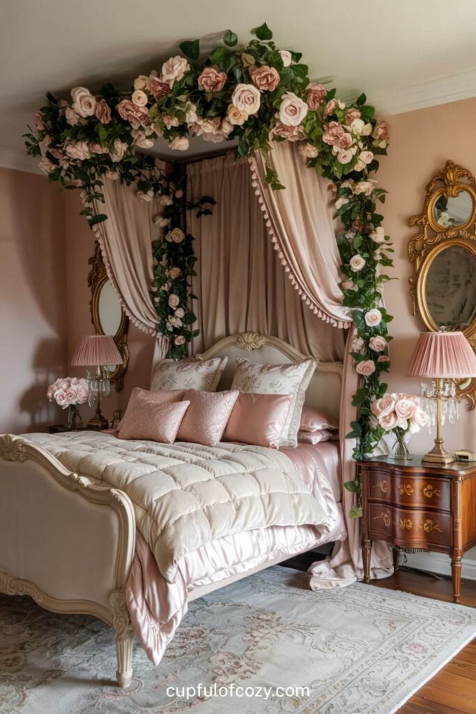 Victorian-Inspired Floral Crown Canopy