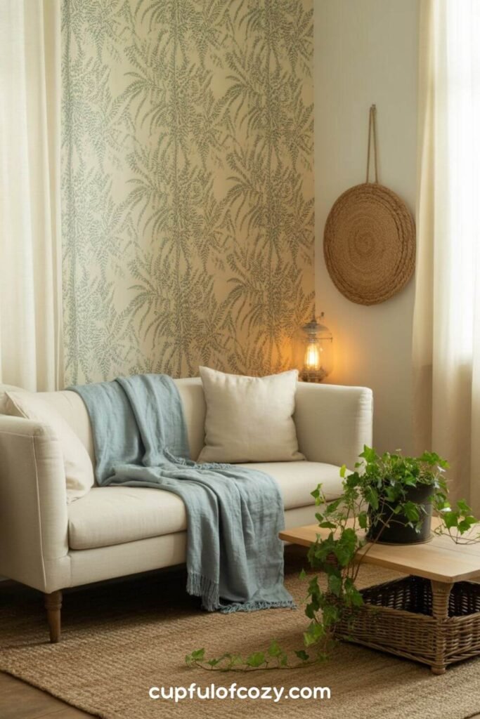 Vintage Botanical Wallpaper Accent (2)