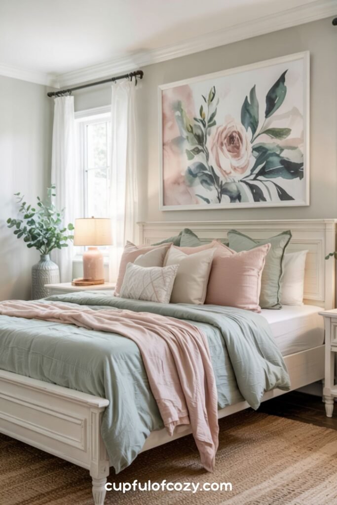 Watercolor Art in Sage and Blush (2)