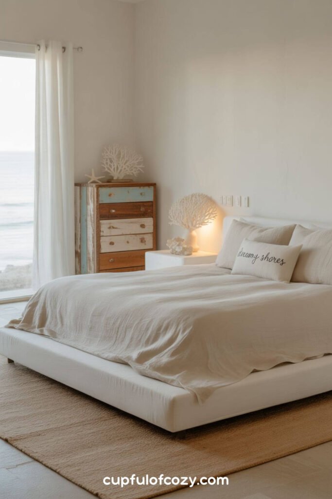 Weathered Wood Meets Bleached Coral Decor