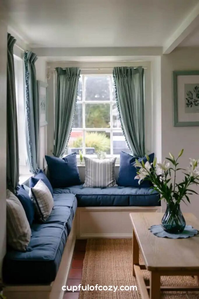 Window Seat Dream in Navy and Sage (2)