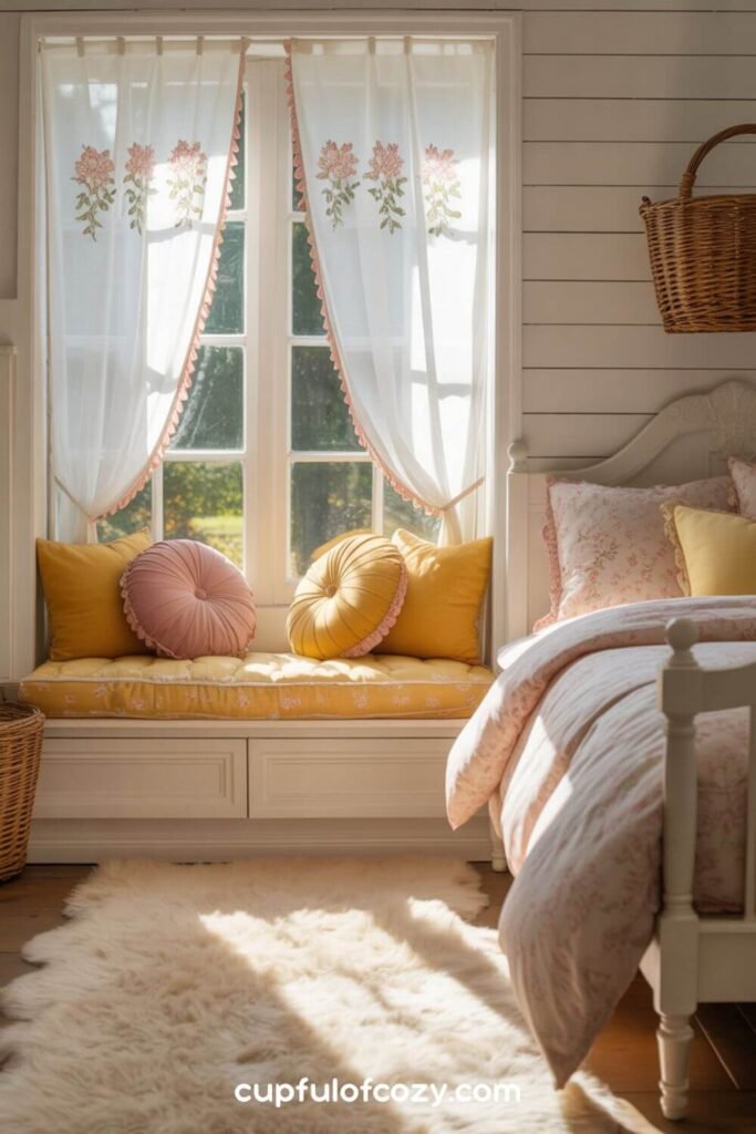 Window Seat Reading Nook with Cushions