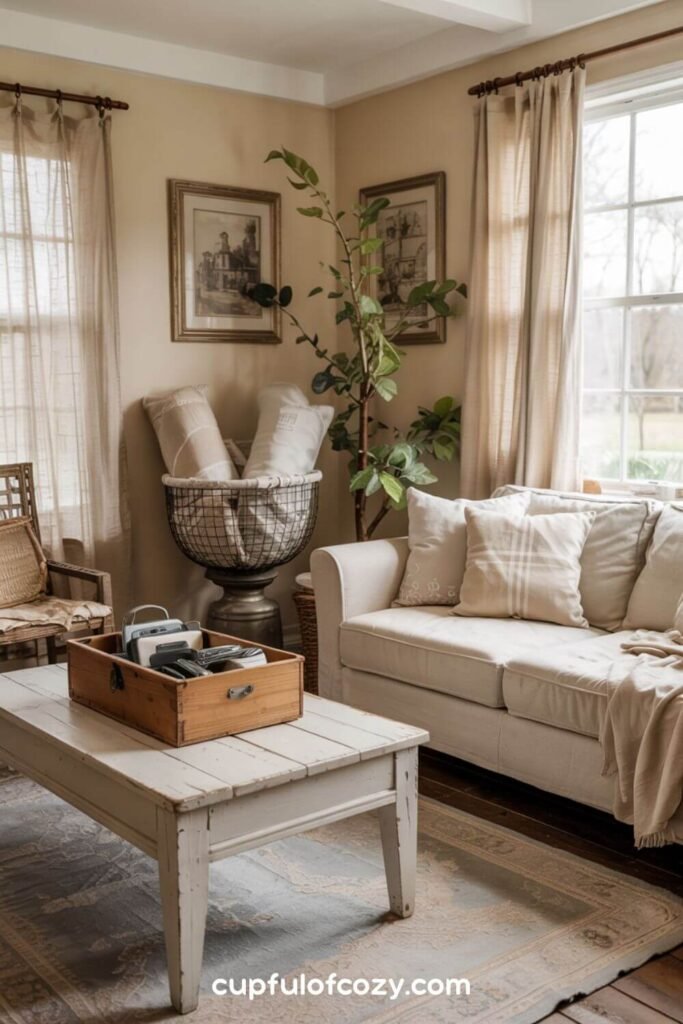 Wire Baskets And Vintage Containers For Storage