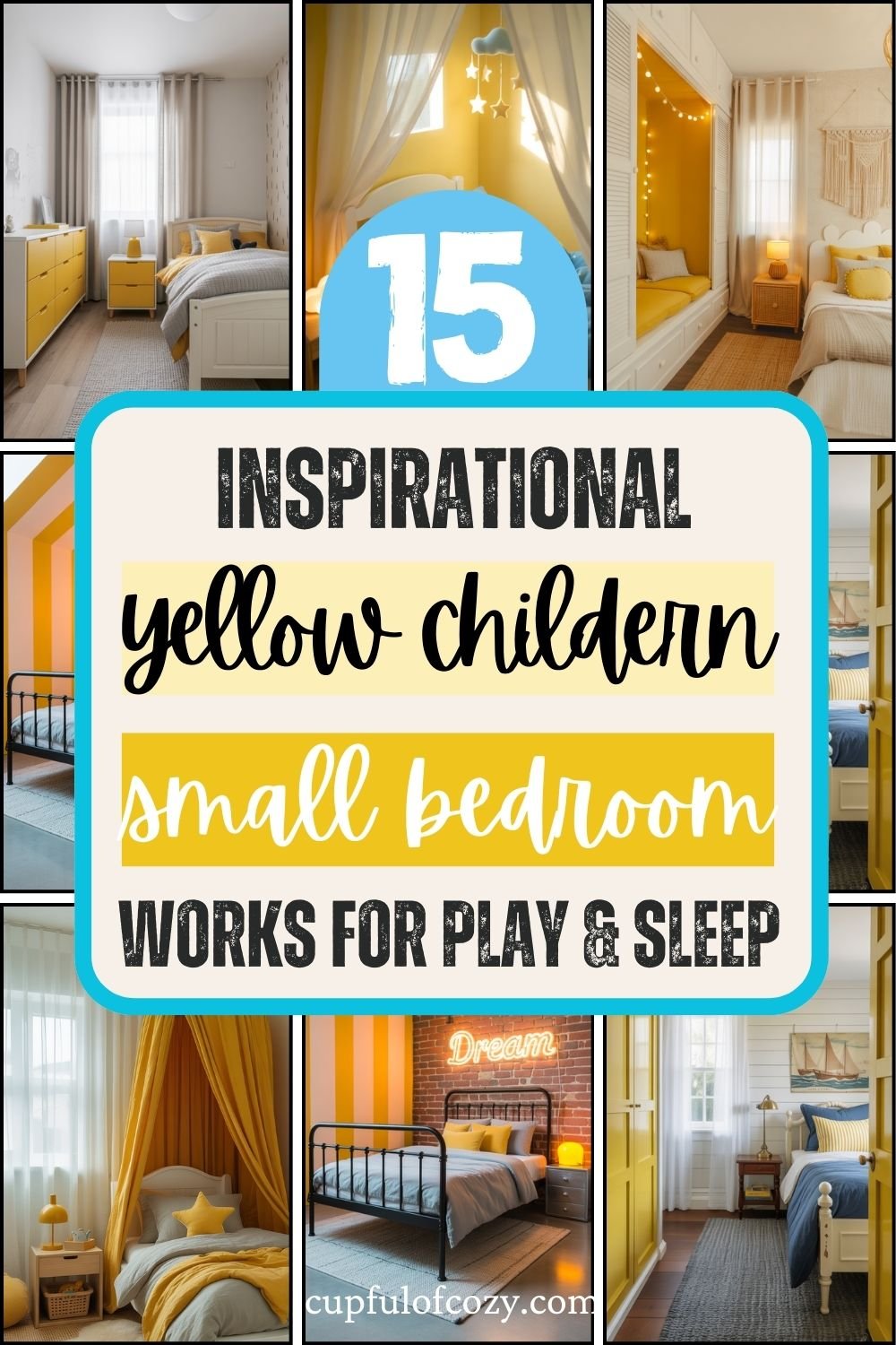 15 Kid-Approved Yellow Childrens Small Bedroom Ideas to Make It Feel Bigger and Works for Play and Sleep (Muted Mustard, Buttercream, or Lemon Zest)