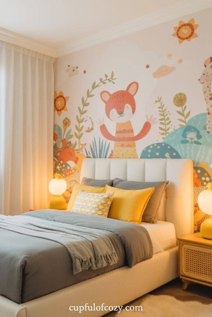 Yellow Childrens Small Bedroom Ideas