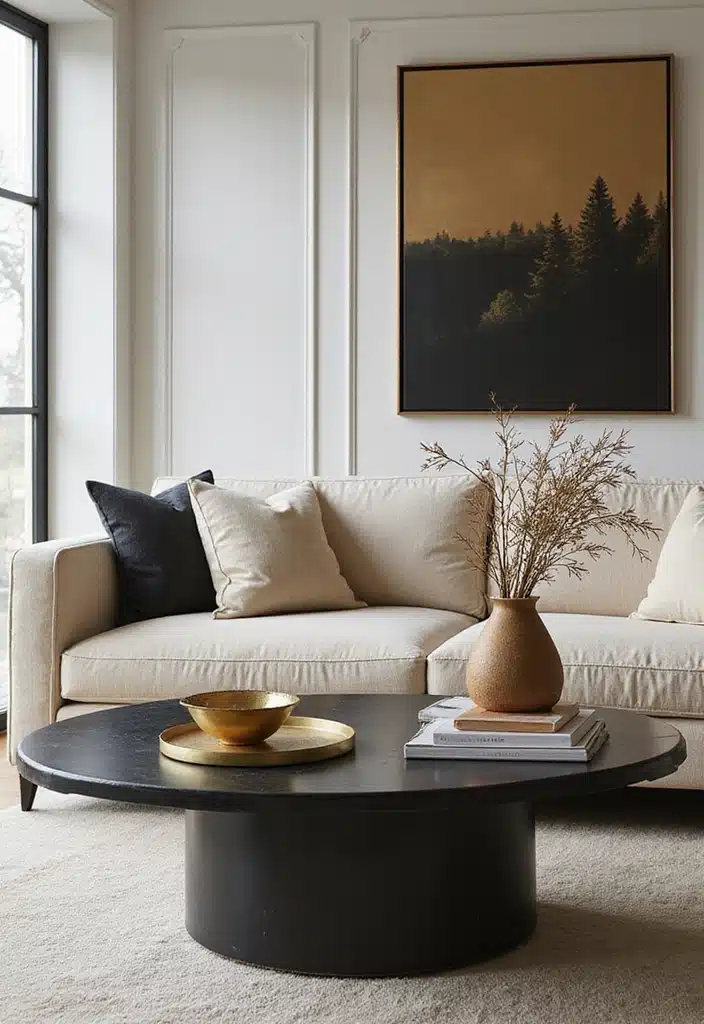 20 Jaw-Dropping Cream Black and Gold Living Room Designs You Need to See! - 6. Stunning Coffee Tables