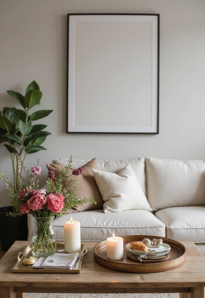 20 Elegant Living Room Makeover Ideas That Are Surprisingly Budget-Friendly! - 17. Elegant Table Decor