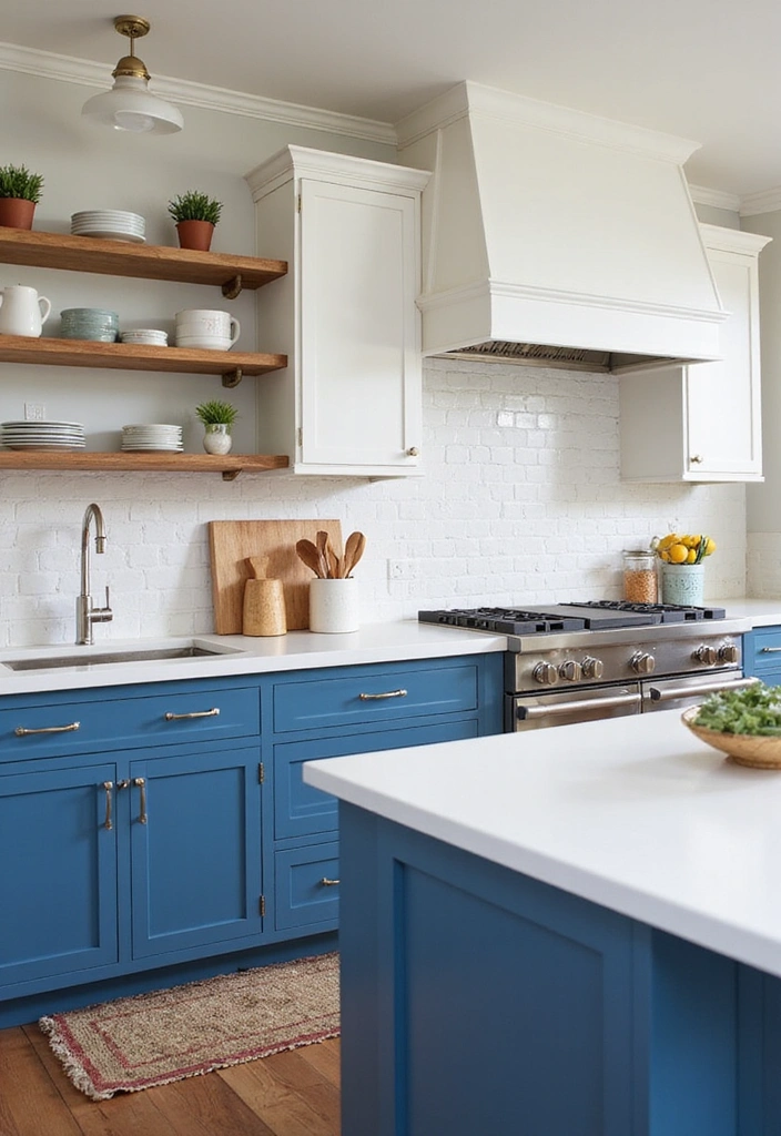 20 Gorgeous White and Blue Coastal Kitchen Ideas Perfect for a Beachy Atmosphere! - 6. Crisp White Countertops