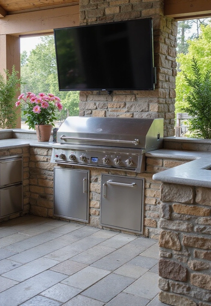 21 Jaw-Dropping Backyard Outdoor Kitchen Designs to Elevate Your Summer BBQs! - 10. State-of-the-Art Technology