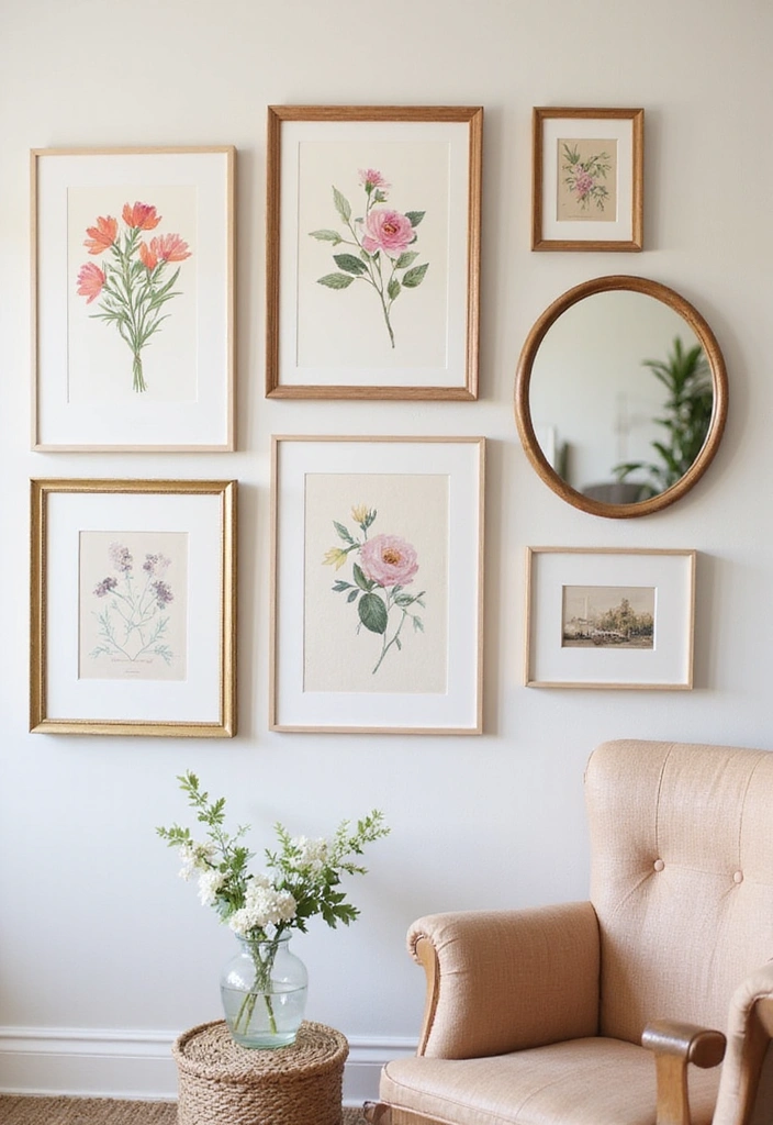 19 Affordable Girly Living Room Decor Ideas That Look Expensive! (#6 Will Shock You!) - 1. Whimsical Wall Art