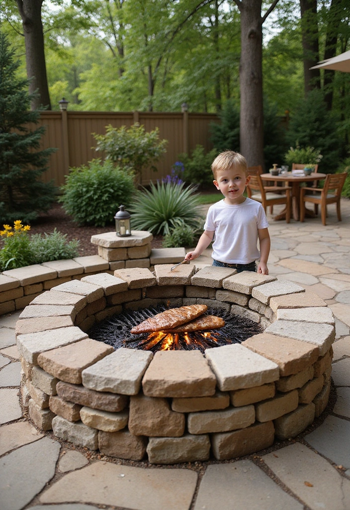 20 Creative and Cheap Outdoor Kitchen Ideas That Will Impress Your Guests! - 15. Simple Barbecue Pit