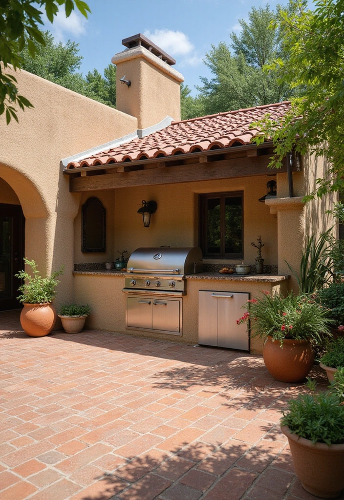 21 Jaw-Dropping Backyard Outdoor Kitchen Designs to Elevate Your Summer BBQs! - 4. Mediterranean Oasis