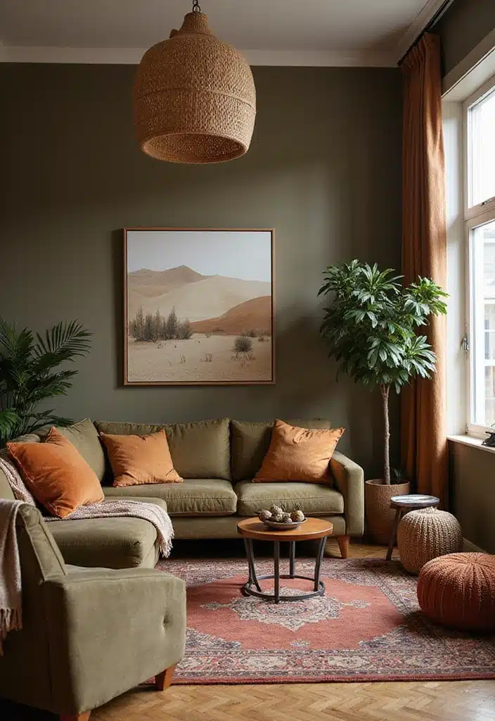 20 Boho Modern Living Room Inspirations That Add Warmth to Your Home! - 1. Earthy Color Palette
