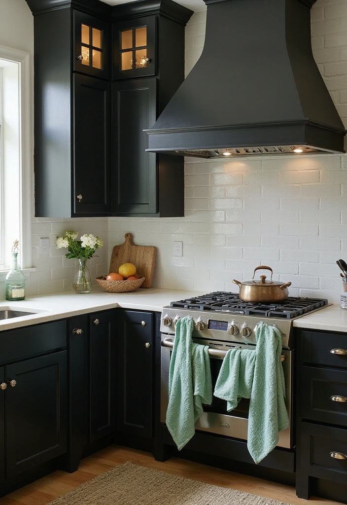 20 Unique Sage Green and Black Kitchen Ideas That Will Make You Fall in Love with Cooking Again! - 18. Sage Green Decorative Towels