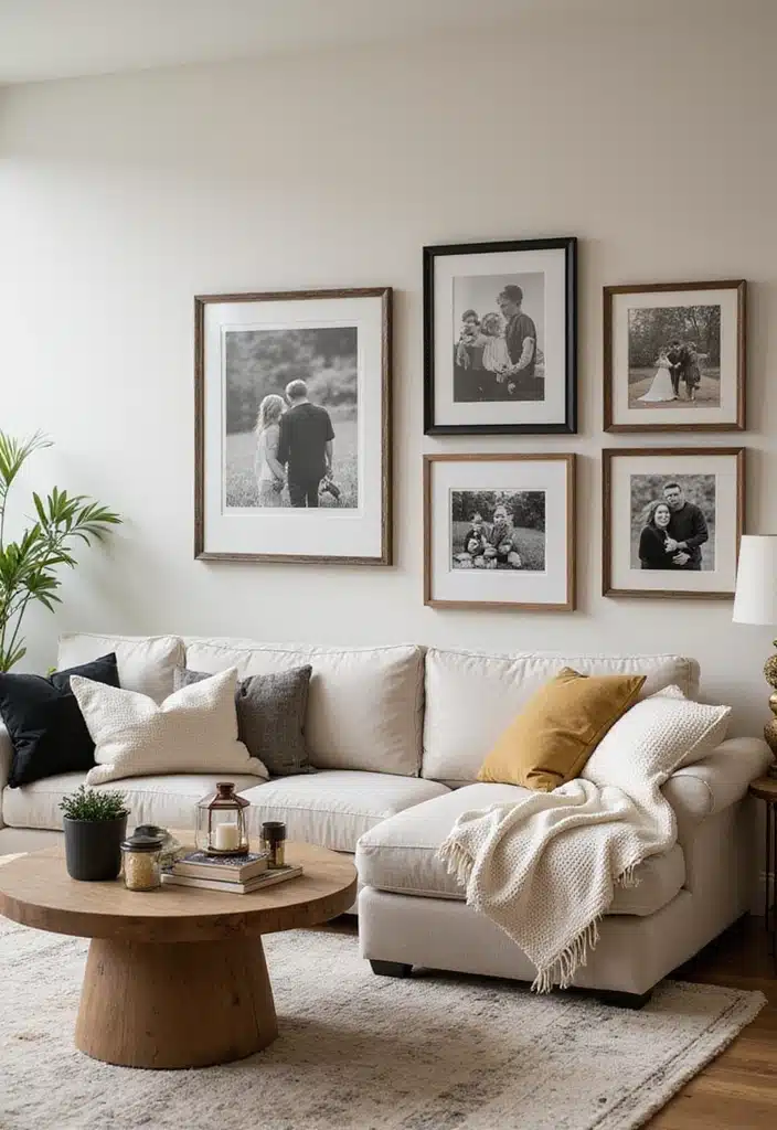 20 Jaw-Dropping Cream Black and Gold Living Room Designs You Need to See! - 15. Personalized Touches