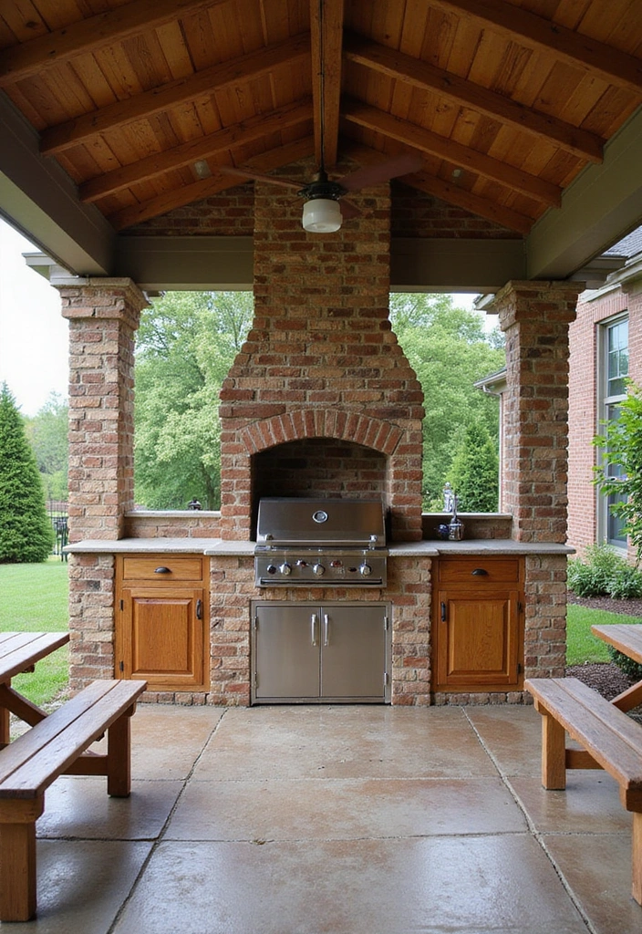 21 Jaw-Dropping Backyard Outdoor Kitchen Designs to Elevate Your Summer BBQs! - 9. Classic American Style