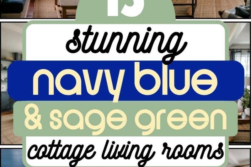 15 Inspirational Navy Blue and Sage Green Cottage Living Room Ideas to Impress Your Guests!