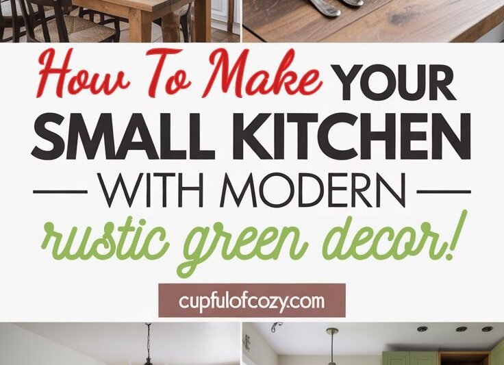 How to Make a Small Kitchen Shine with Modern Rustic Green Decor