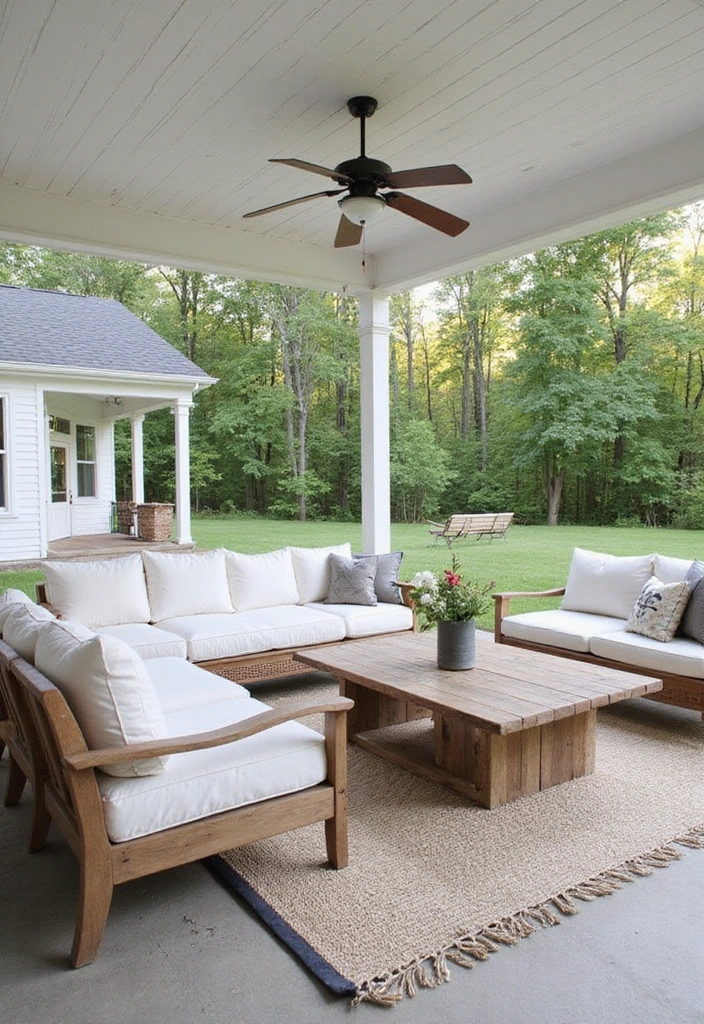 20 Stunning Modern Backyard Patio Designs That Will Transform Your Outdoor Space! - 19. Modern Farmhouse Bliss