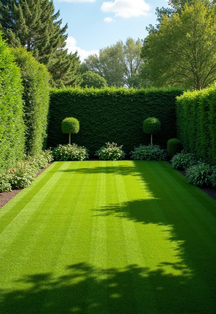 20 Creative Large Backyard Layouts That Will Make You Want to Host Every Weekend! - 9. Lush Privacy Hedges