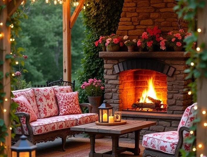 17 Small Outdoor Covered Patios with Fireplaces Perfect for Cozy Gatherings!