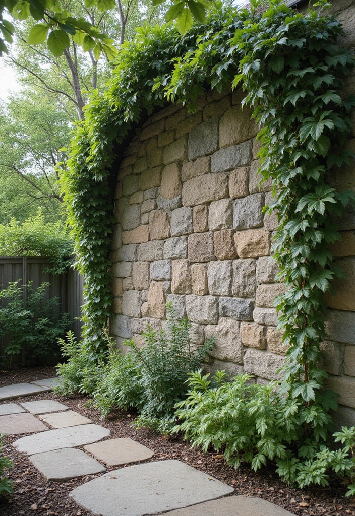 20 Cozy Rustic Backyard Landscaping Ideas That Will Transform Your Outdoor Space! - 8. Old-World Stone Walls