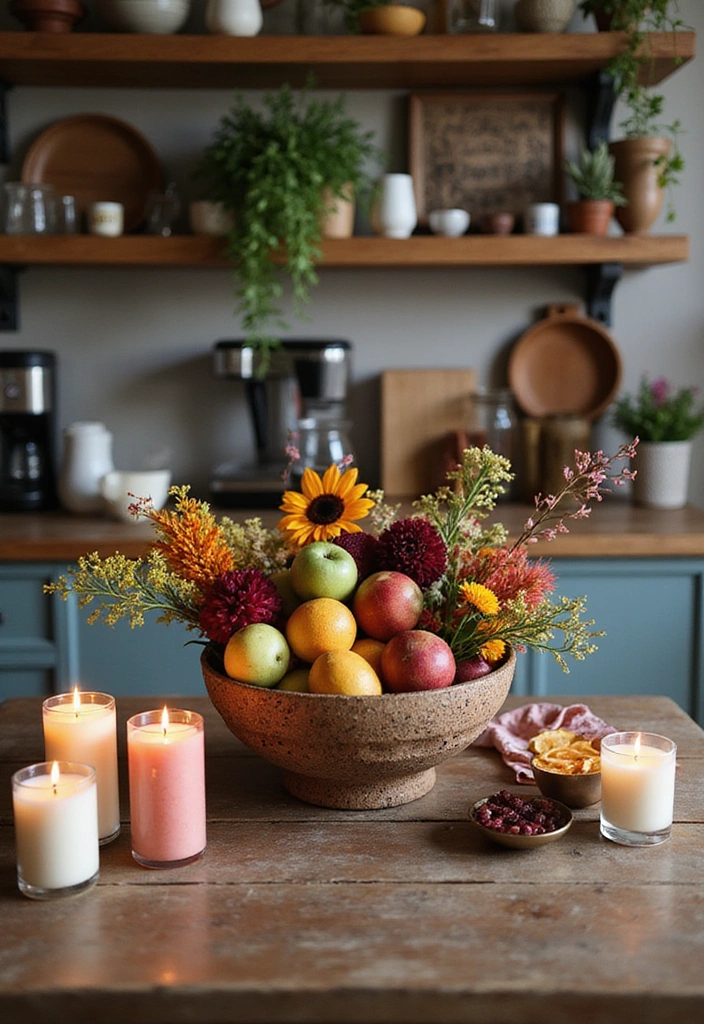 22 Boho Coffee Bar Decor Ideas to Create Your Own Cozy Café at Home! - 12. Bohemian Centerpiece