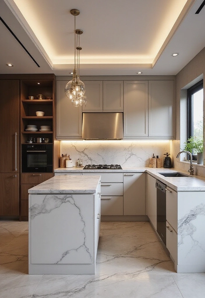 20 Inspiring Small L Shape Kitchen Ideas You Need to See to Believe! - 8. Luxurious Finishes