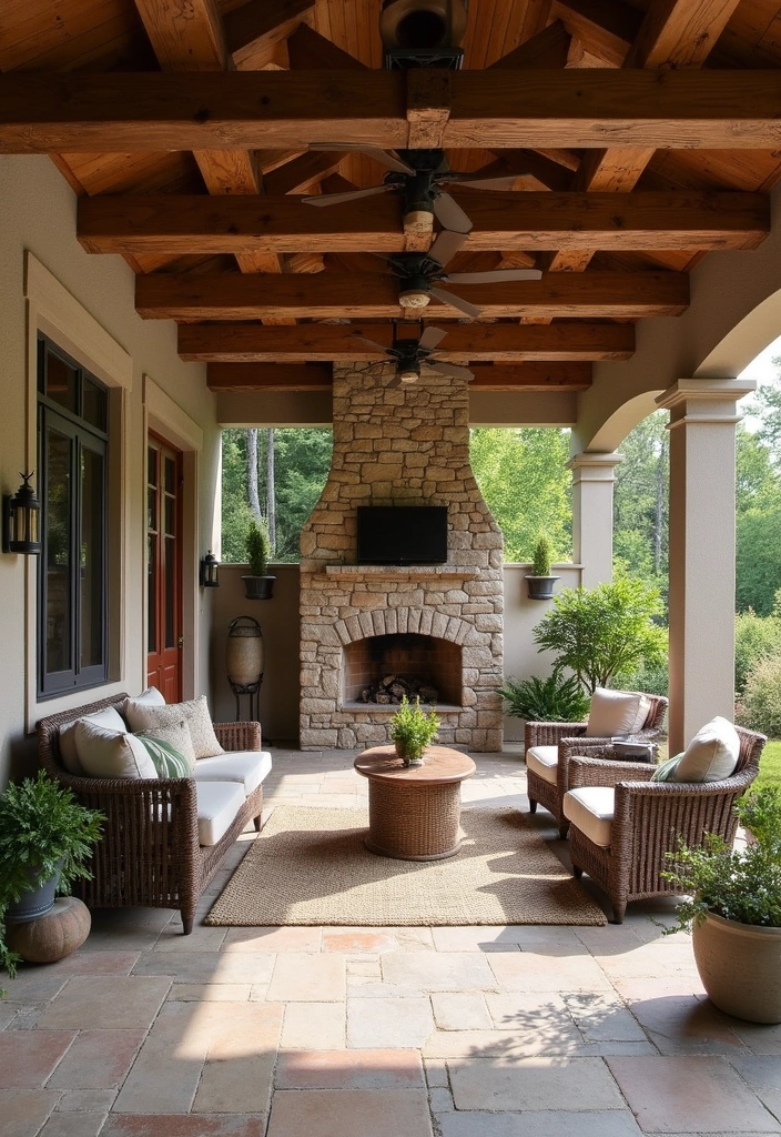 20 Stunning Modern Backyard Patio Designs That Will Transform Your Outdoor Space! - 3. Rustic Charm with a Contemporary Twist