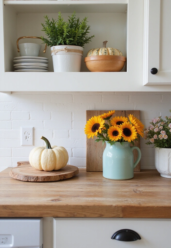 20 Budget-Friendly Kitchen Counter Corner Decor Ideas You Can DIY! - 9. Seasonal Decor Changes